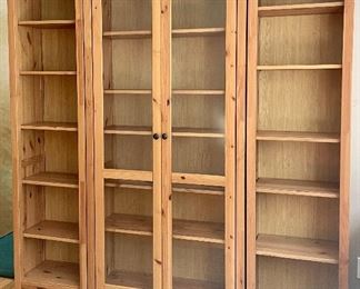Item 38:  Three Piece Shelving Unit:  $195                                                                      (2) Bookends - 19"l x 13.5"w x 78"h                                                   Middle Unit - 35"l x 13.5"w x 78"h