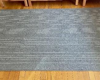 Item 39:  Gray and White Striped Rug - 4' x 6':  $14