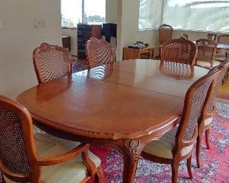 Century Furniture from Masin's dining table with leaves and chairs