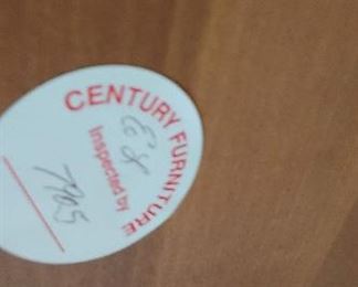 Century Furniture from Masin's dining table with leaves and chairs