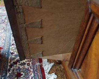 Bavarian solid hardwood hand carved buffet cabinet