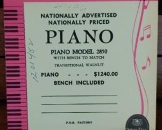 Wurlitzer Model 2840 piano