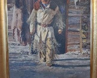 Charles Schridde oil painting "Frontier Man"  24" x 30"