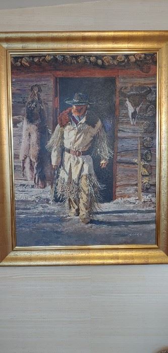 Charles Schridde oil painting "Frontier Man"  24" x 30"