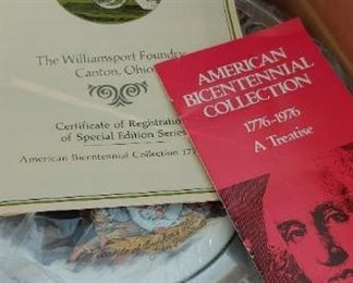 Collectible bi-centennial plates