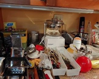 The kitchen is packed