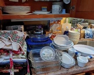 The kitchen is packed