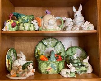 Assorted rabbit dishes.