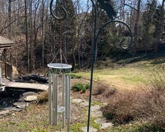 Wind chimes on bunny hanger.