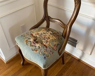 Needlepoint chair.