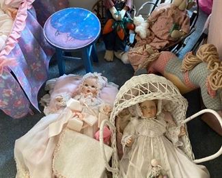 Huge selection of dolls.