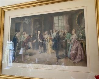 Framed Victorian scene.