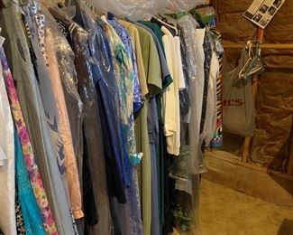 Large selection of women's clothes - size large.