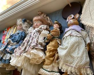 Huge selection of dolls.