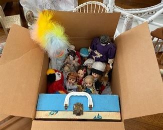 Huge selection of dolls.