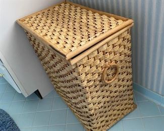 Rattan hamper.
