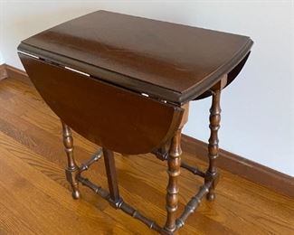 Small drop-leaf table.