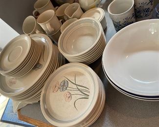Set of dishes.
