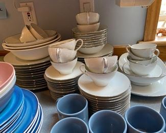 China set and other dishware.