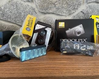 Cameras and accessories.