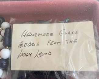 Handmade Glass Beads from the Holy Land.