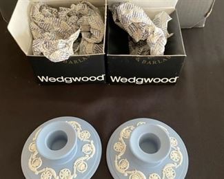Pair of Wedgwood Candlestick Holders.