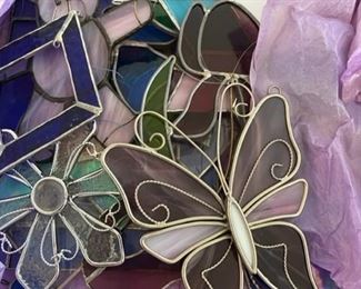 Stained glass panels.