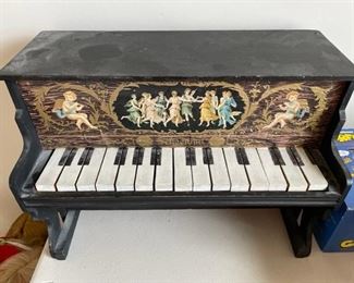 Antique Schoenhut Toy Piano Patent 1900 Victorian Cherubs and Dancing Muses.