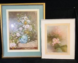 Alab203 Renoir Framed Print Floral Print