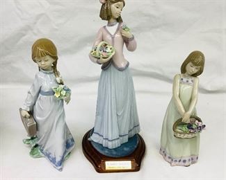 Alab209 Lladro Trio Retired Floral Treasures 