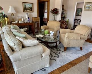 Baker Furniture Milling Road Sofa, Flexsteel Chairs & Ottoman and more 