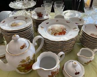 Seltmann Weiden Bavaria China Set from West Germany, beautiful scalloped gold trimmed edges 