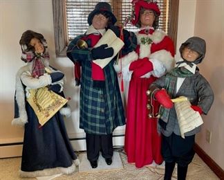 Set of 4 Life Size Carolers believe are made by Hamberger