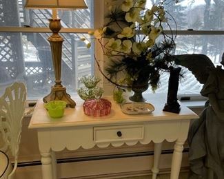 Vintage Table size: 39” long x 17 1/2” deep by 30 1/2” tall