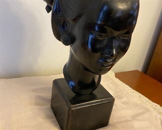VIETNAMESE WOMAN’S HEAD SCULPTURE (MARKED),