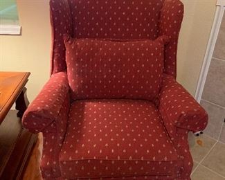 upholstered arm chair,                                                                  WILL PRE-SELL $225 text 817-617-9481