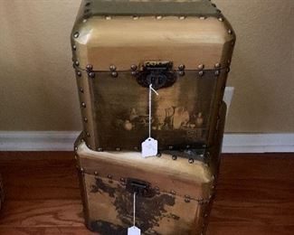 two metal decor boxes