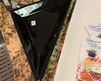 Pampered Chef black triangle plates