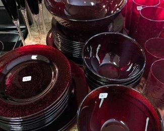 ruby dish sets