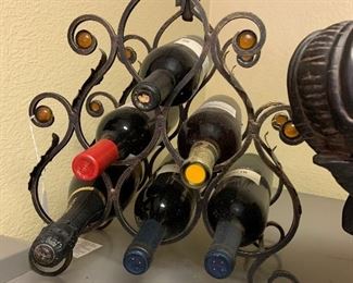Wrought iron wine rack 