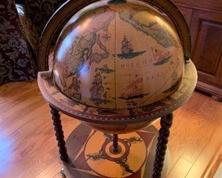 World globe portable bar