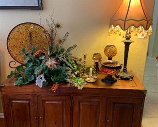 wood server with storage