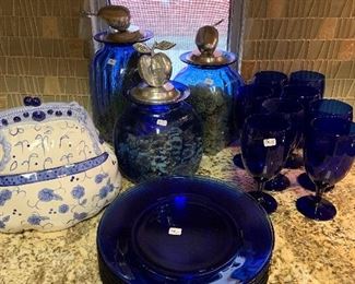 Cobalt dishes