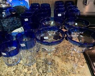 hand made margarita glasses, from Mexico