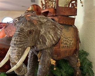 beautiful elephant with howdah