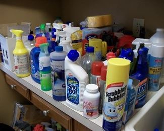 Lots of Household Cleaners 