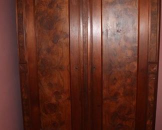 Victorian Walnut Armoire 