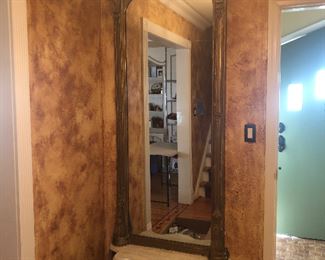 Gorgeous Vintage Guilt Hall Mirror/ Tree with Marble accent 
