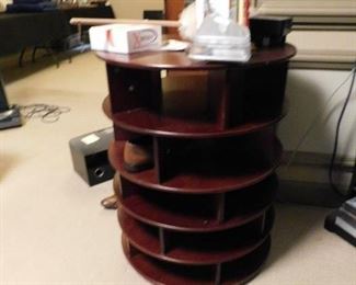 Mahogany Carousel Shoe Rack