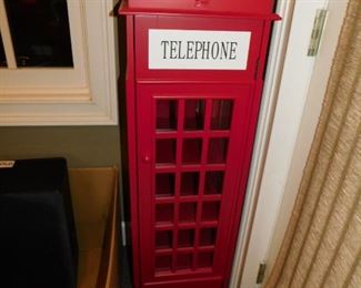 Telephone Booth CD Storage Cabinet